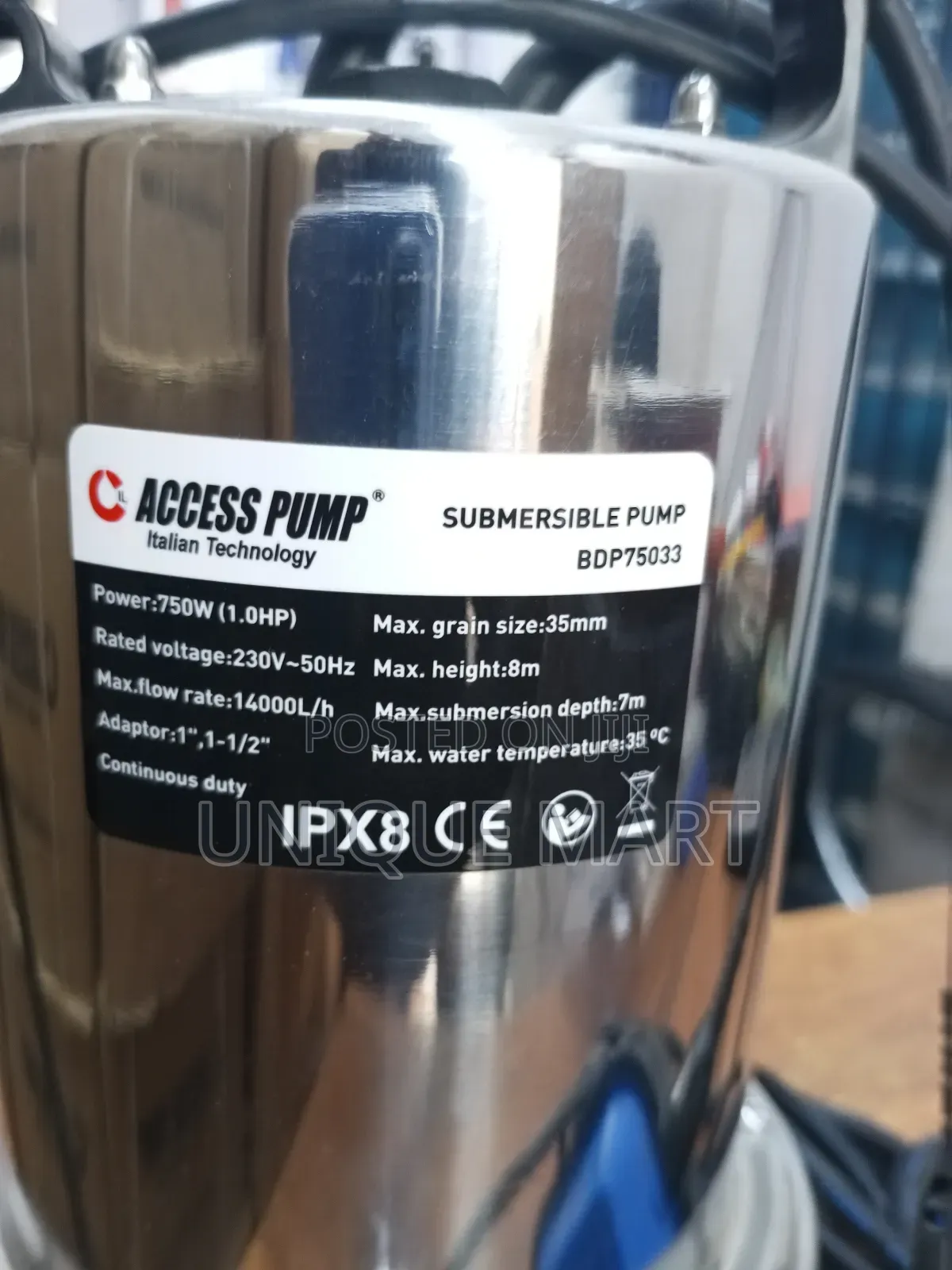1hp Fountain Stainless Water Pump.100% Copper Coil