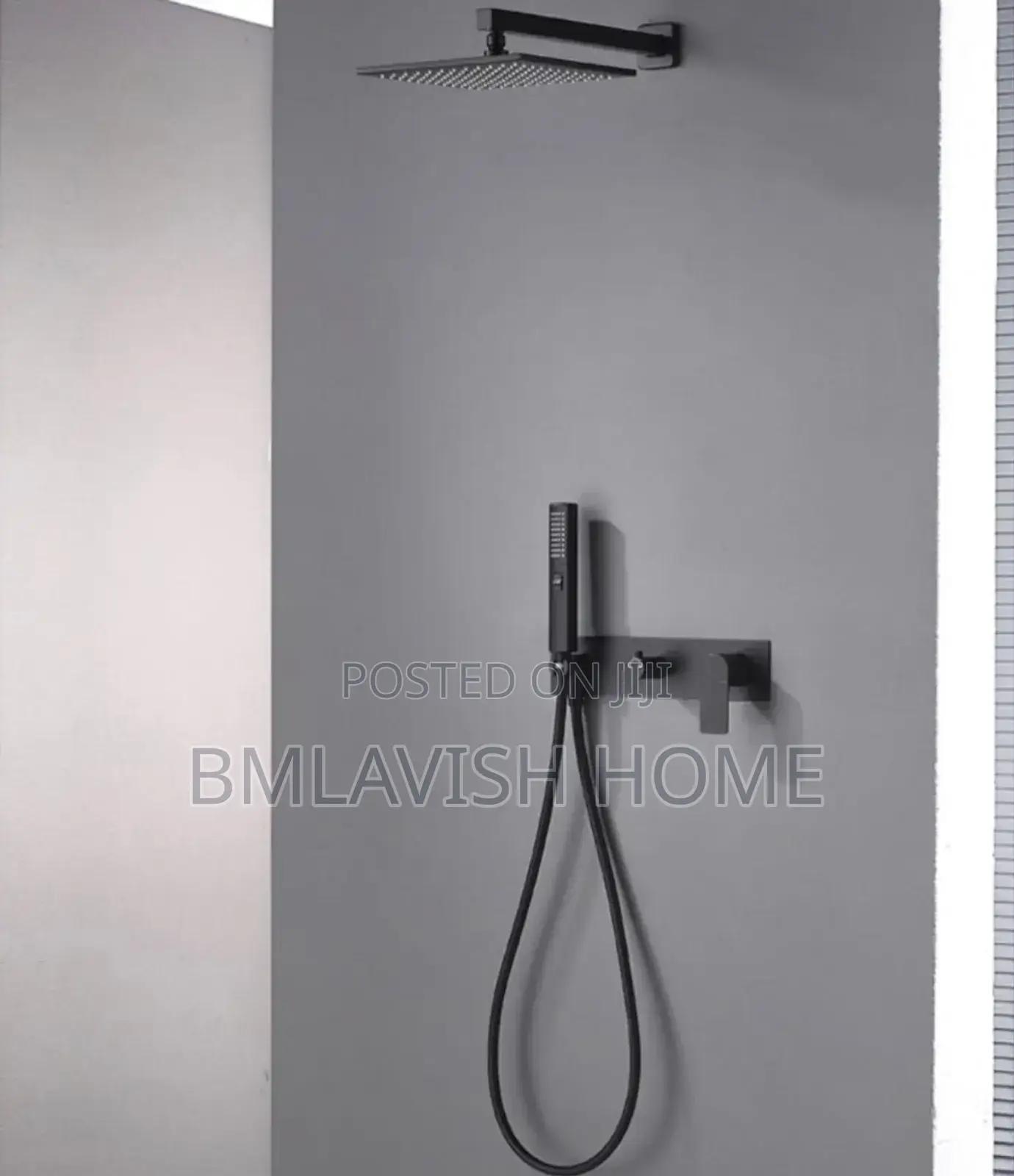 4ways Black Conduit Shower Set