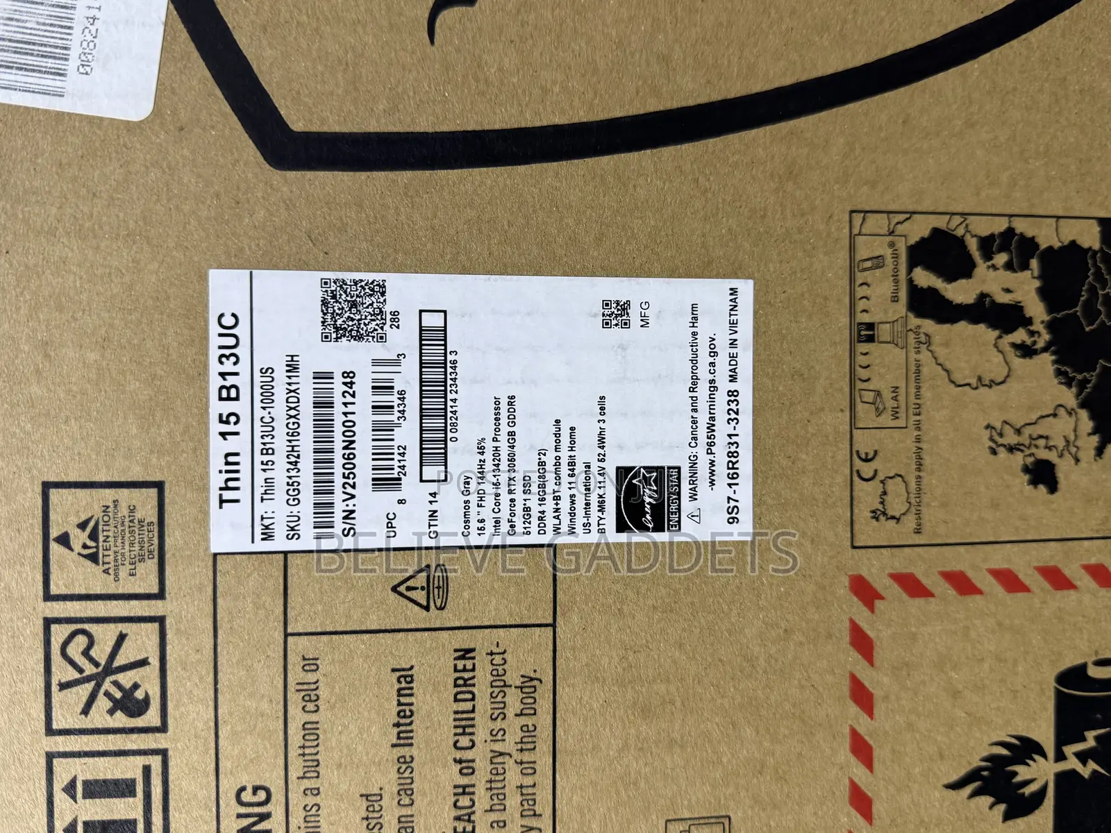 New Laptop MSI GF65 Thin 10UE 16GB Intel Core i5 SSD 512GB
