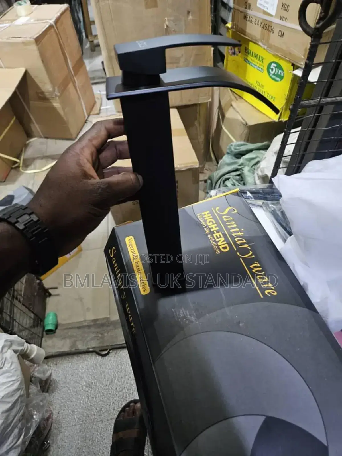 Black Long Basin Mixer Tap