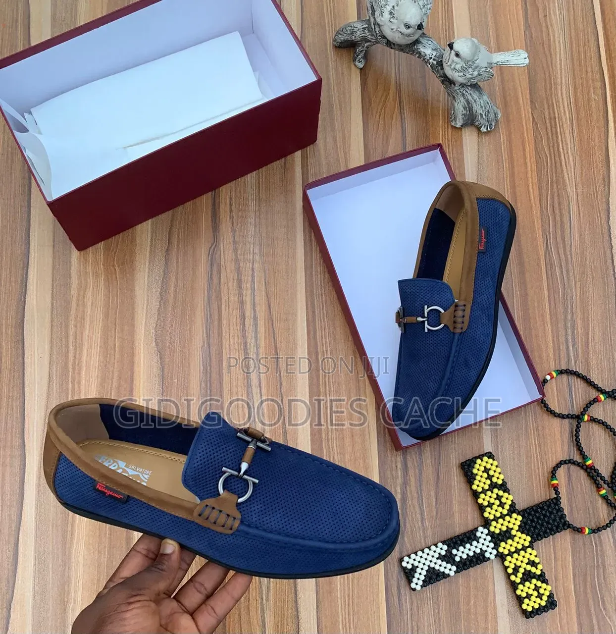 Ferragamo Men's Flat Loafers 2 Tone and Plain Size 40-45