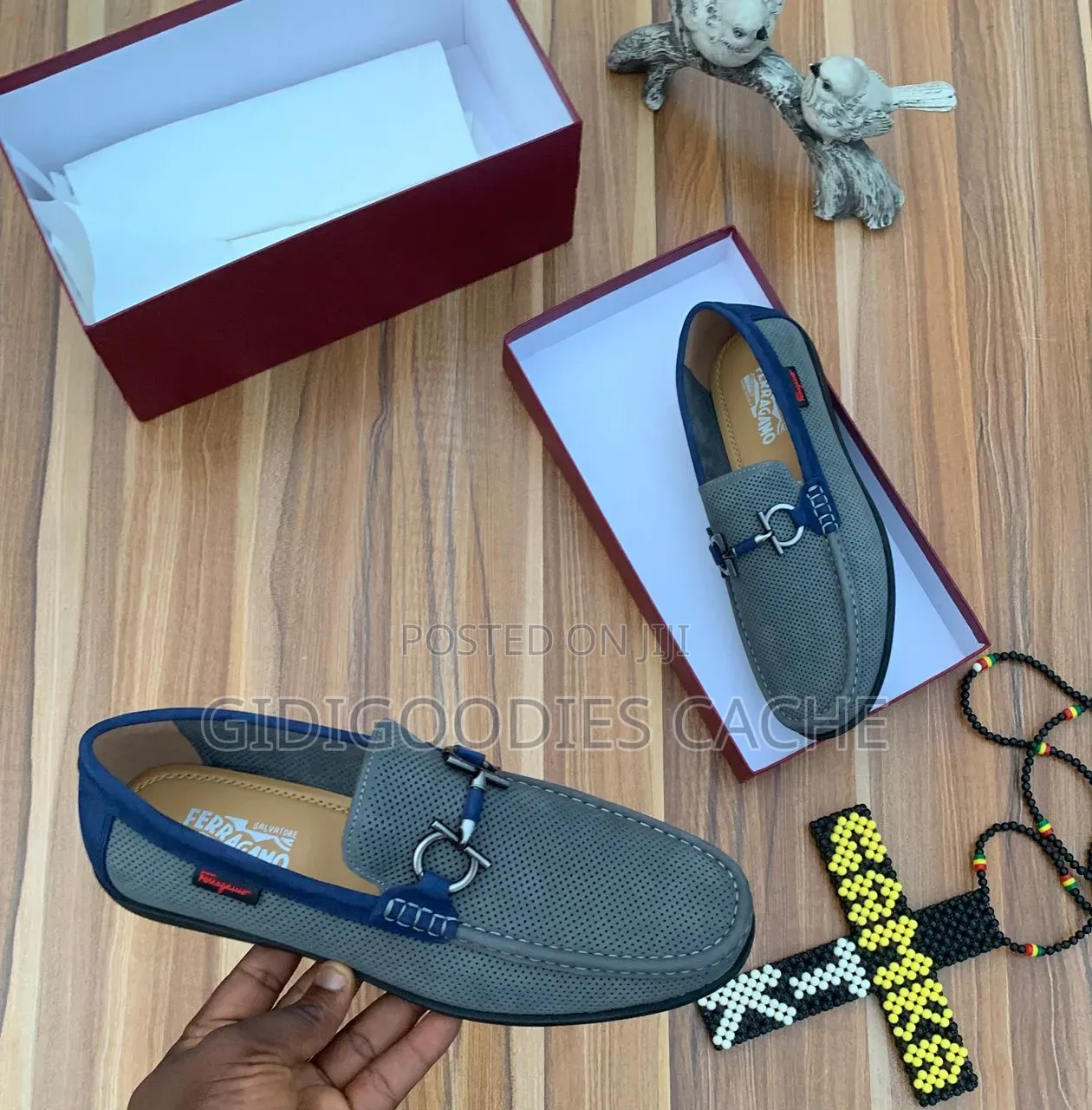 Ferragamo Men's Flat Loafers 2 Tone and Plain Size 40-45