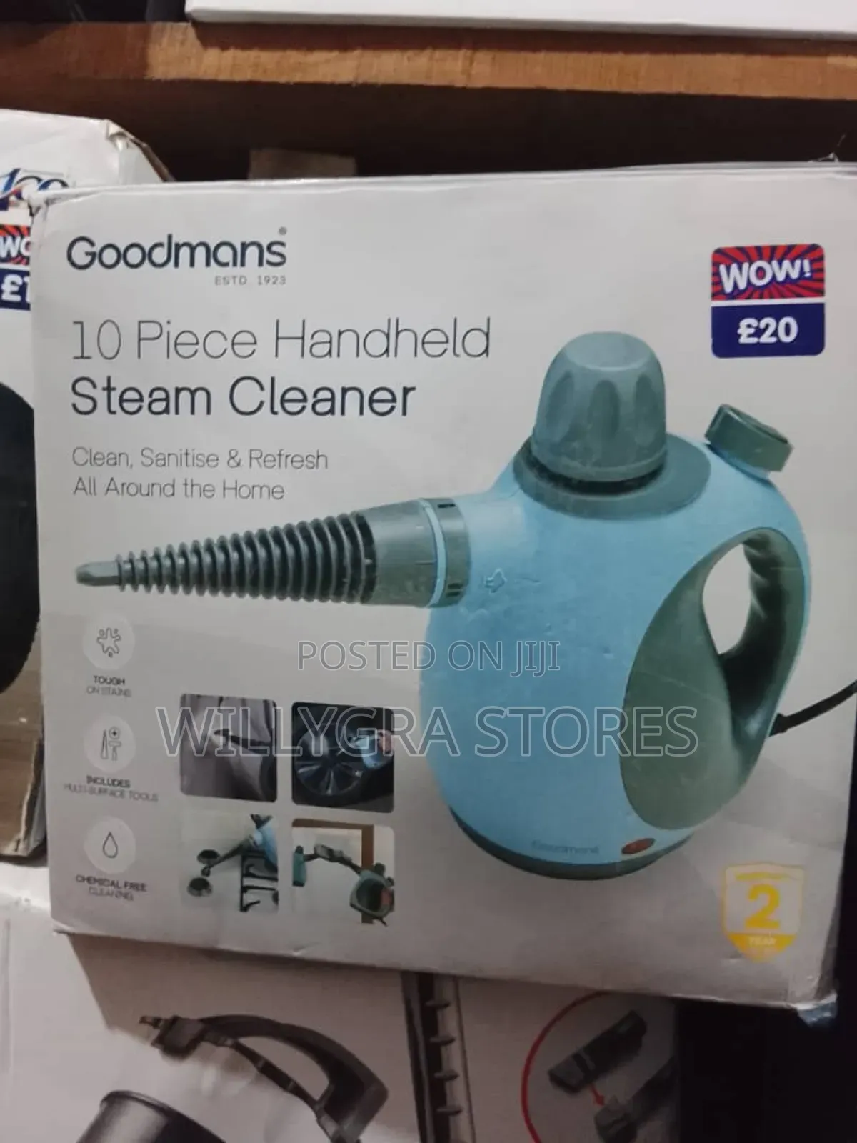 Goodmans 10-in-1 Handheld Steam Cleaner Sanitiser - 1050w