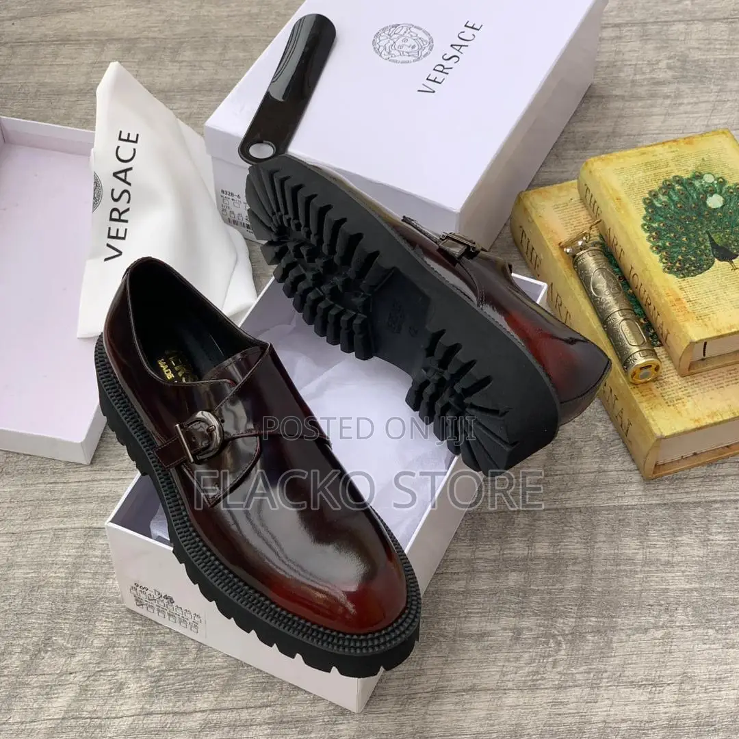Original Versace Leather Monk Shoes