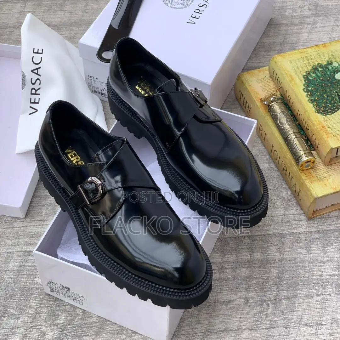 Original Versace Leather Monk Shoes