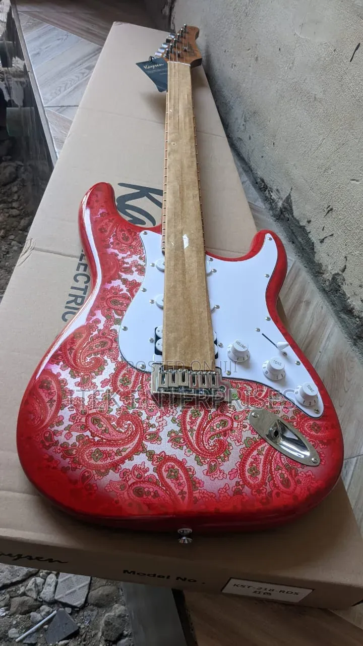 Kaysen Electric Guitar - Vibrant Paisley Design