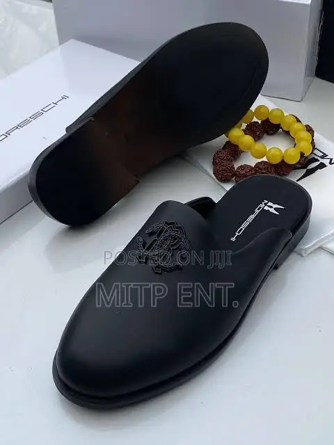 Men’S Leather Mules/Half Shoes