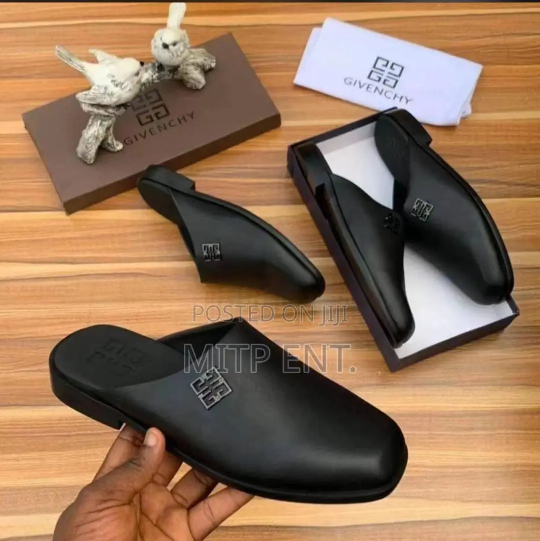 Men’S Leather Mules/Half Shoes