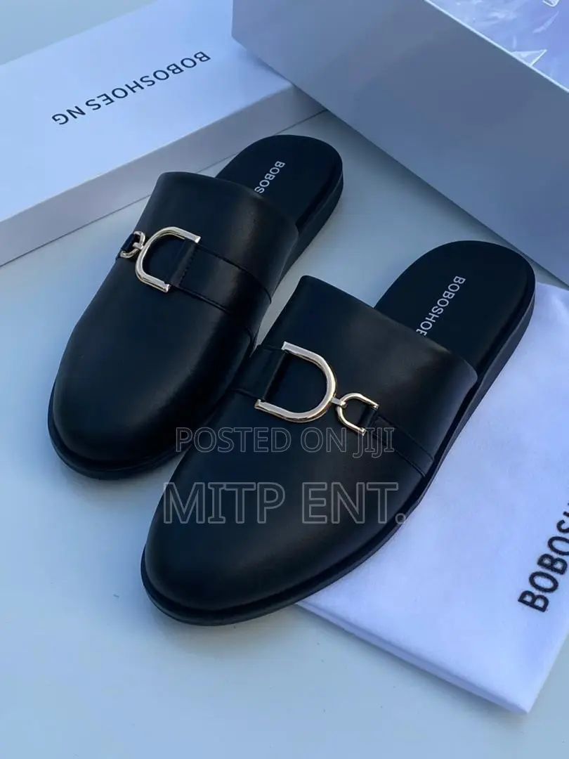 Men’S Leather Mules/Half Shoes
