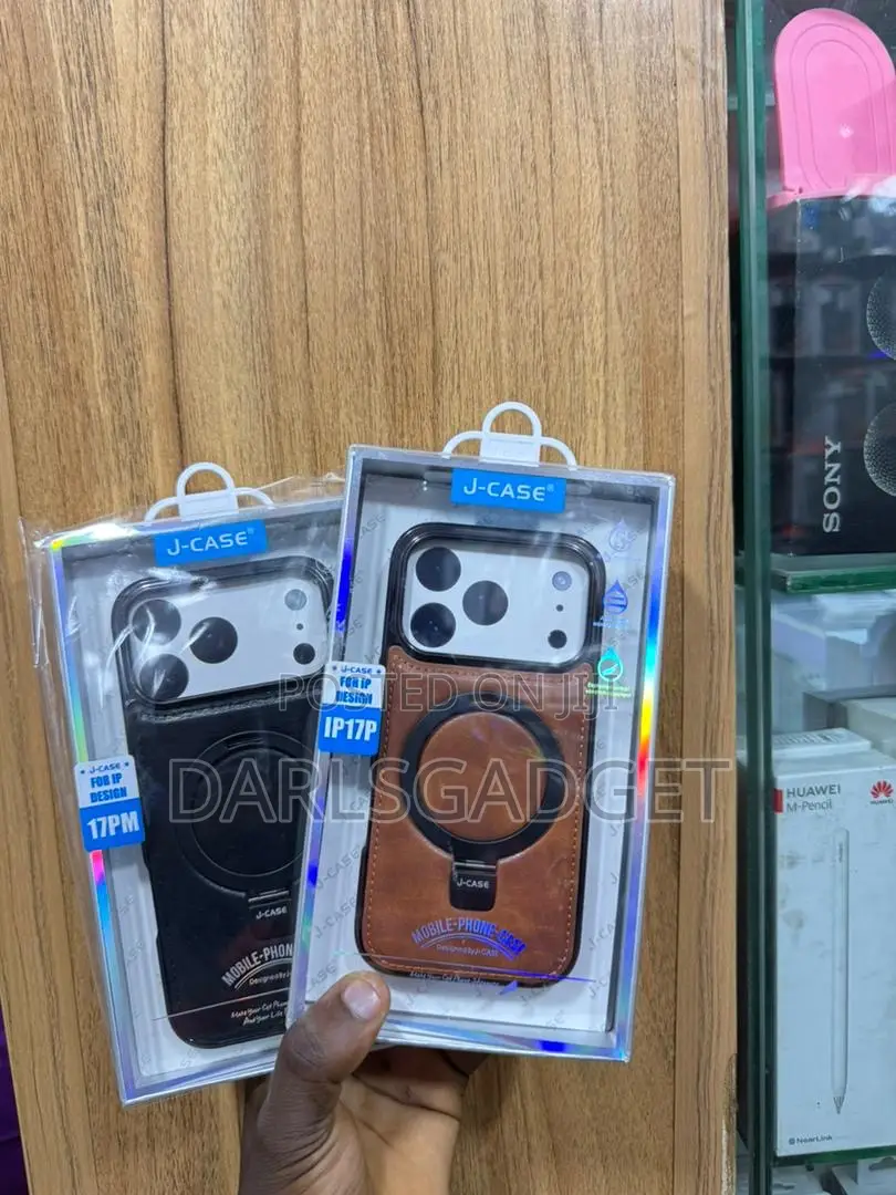J-Case iPhone 17 Pro Max Magnetic Leather Case Shockproof Cover