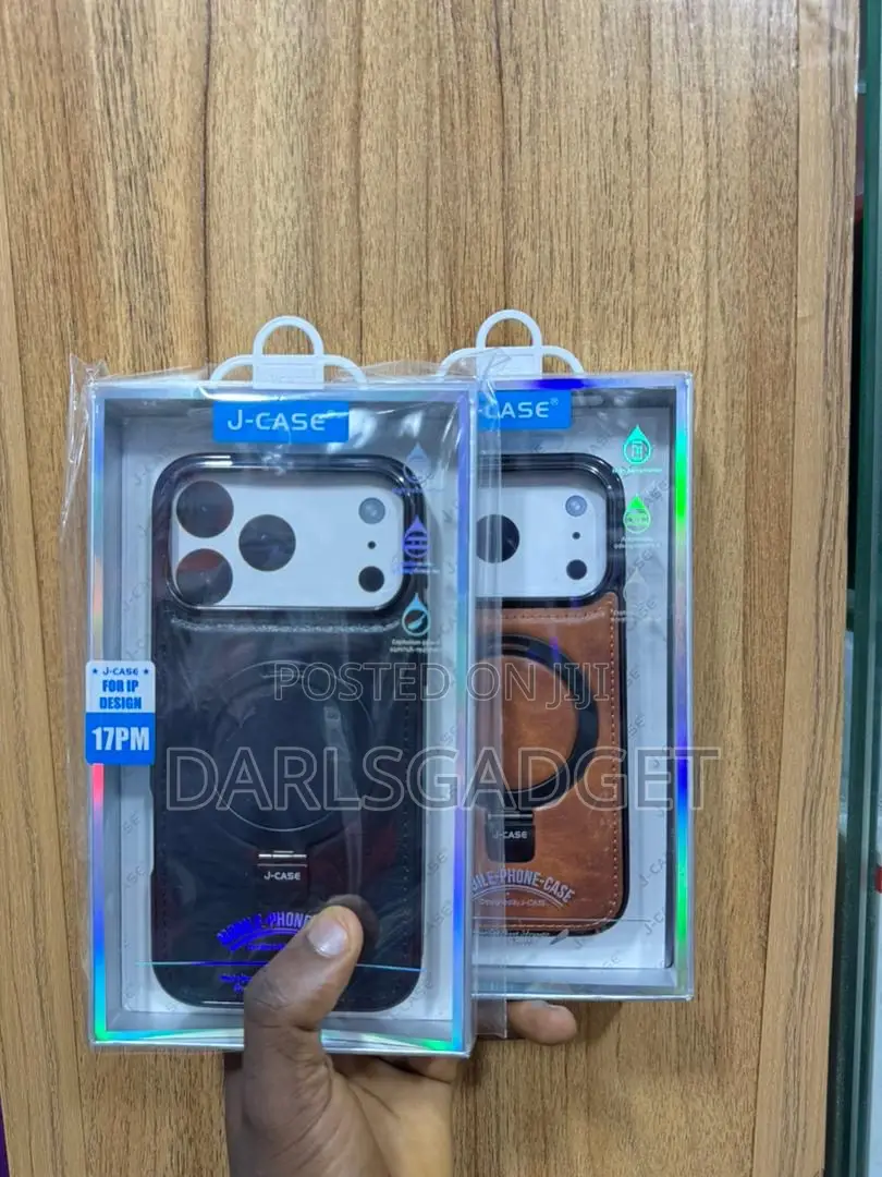 J-Case iPhone 17 Pro Max Magnetic Leather Case Shockproof Cover