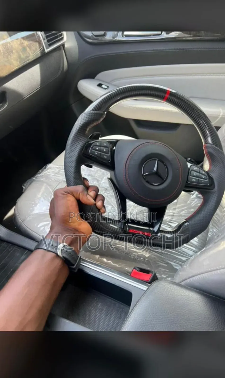 Benz Carbon Fiber Amg Steering Wheel C300, C400, Glc300, Gle, Ml350