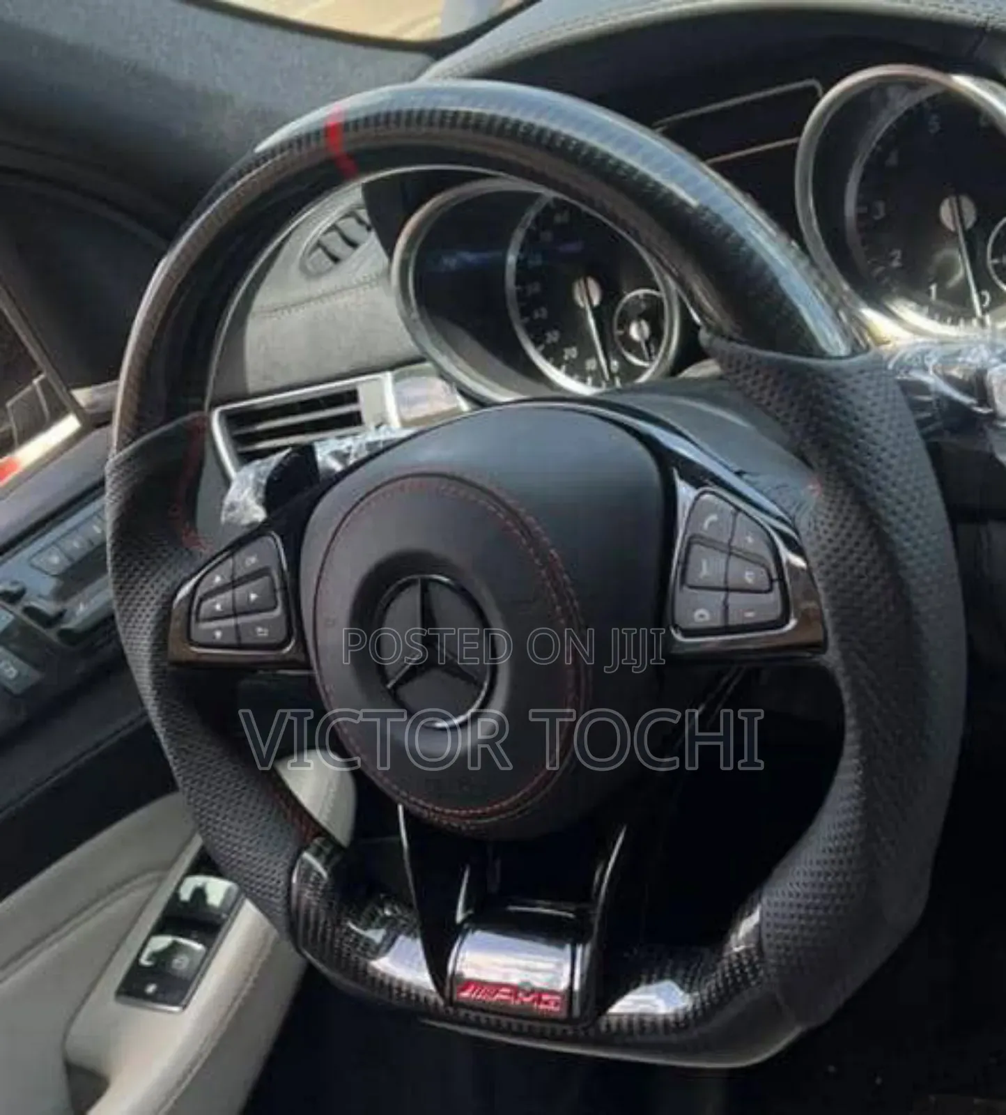 Benz Carbon Fiber Amg Steering Wheel C300, C400, Glc300, Gle, Ml350