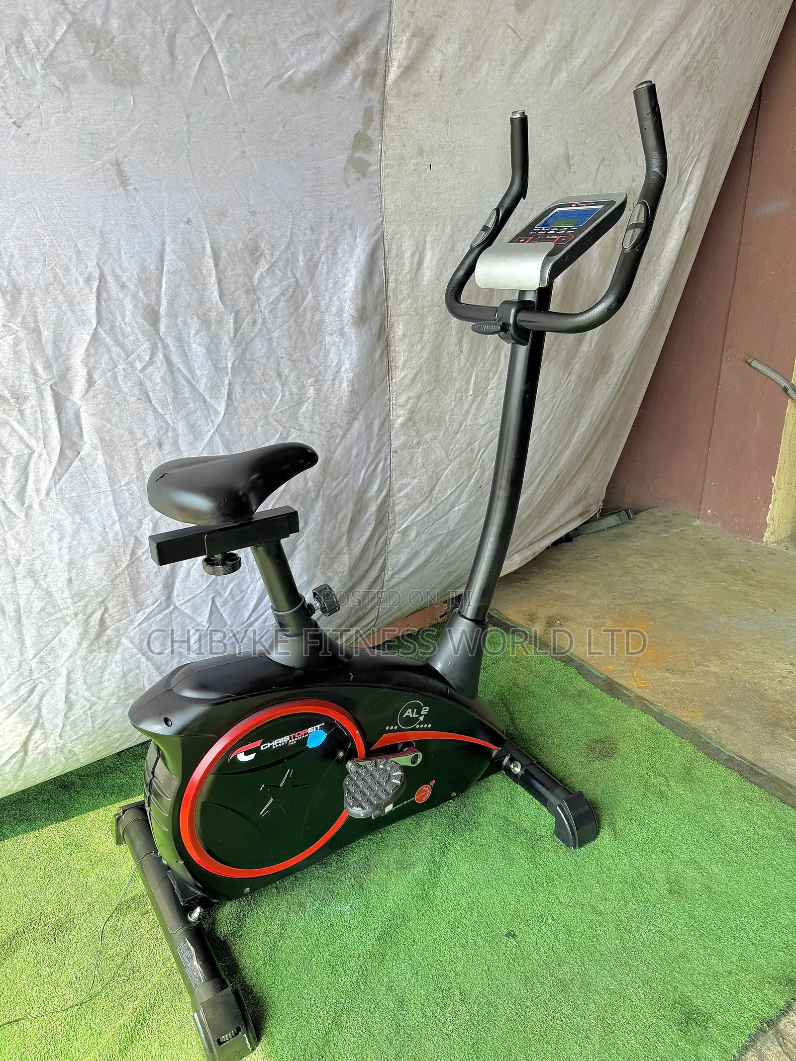 Christopeit Stationary Bike With Pulse Sensor and Tension Control