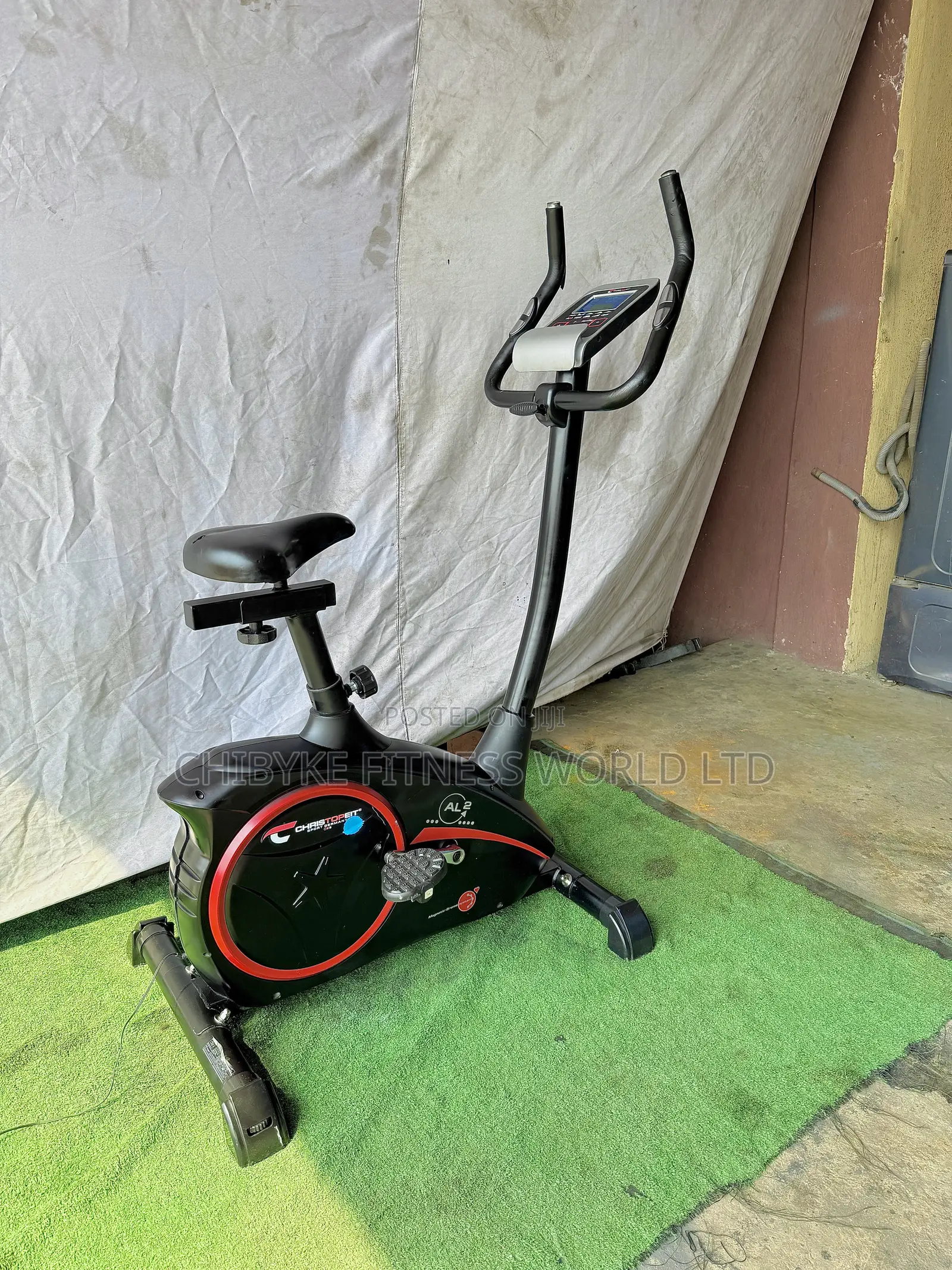 Christopeit Stationary Bike With Pulse Sensor and Tension Control