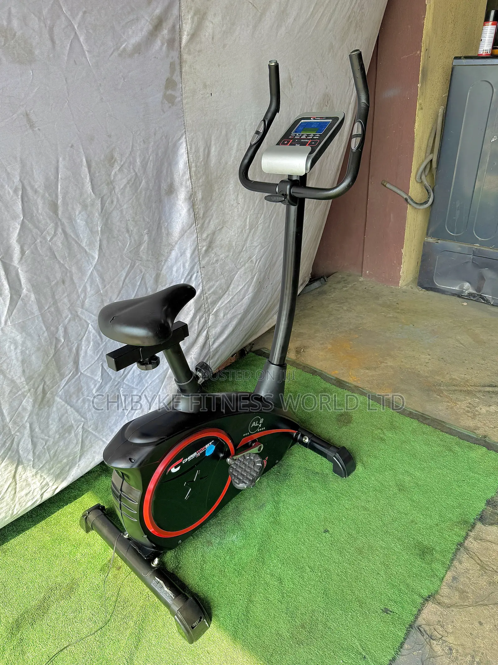 Christopeit Stationary Bike With Pulse Sensor and Tension Control