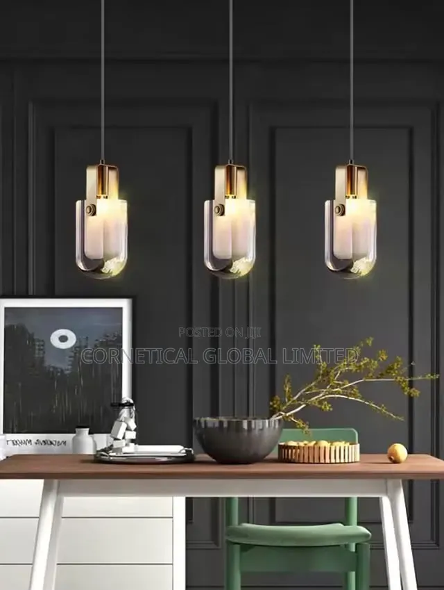 Luxury Gold Glass Pendant Light (Modern Hanging Ceiling Lamp)