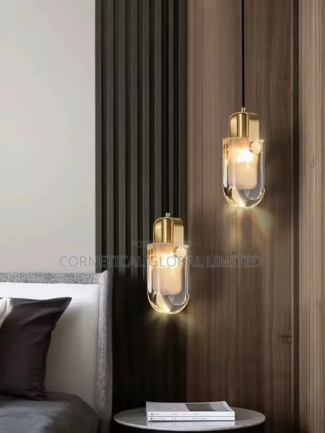 Luxury Gold Glass Pendant Light (Modern Hanging Ceiling Lamp)