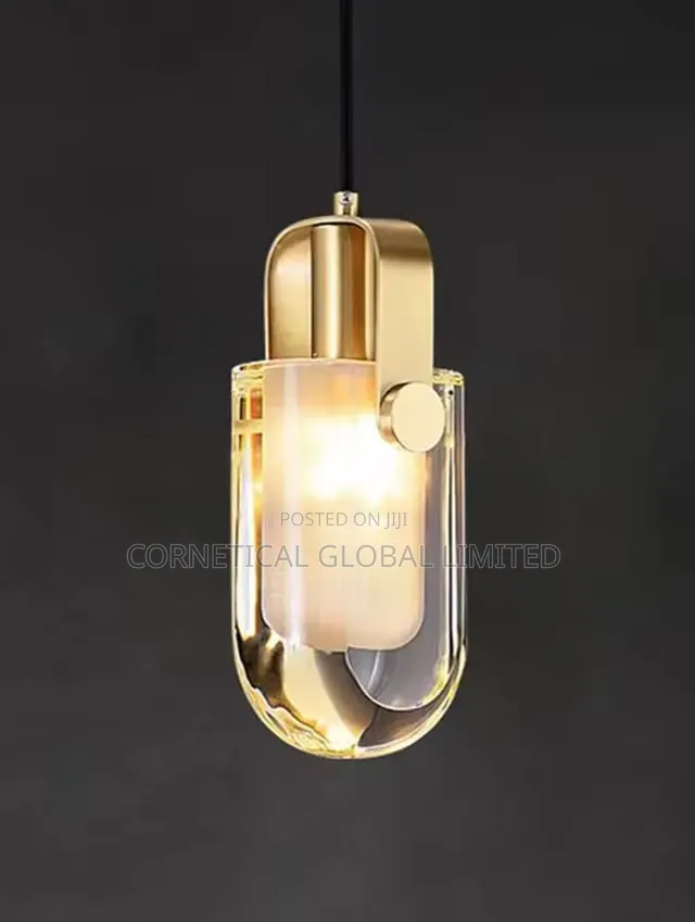 Luxury Gold Glass Pendant Light (Modern Hanging Ceiling Lamp)