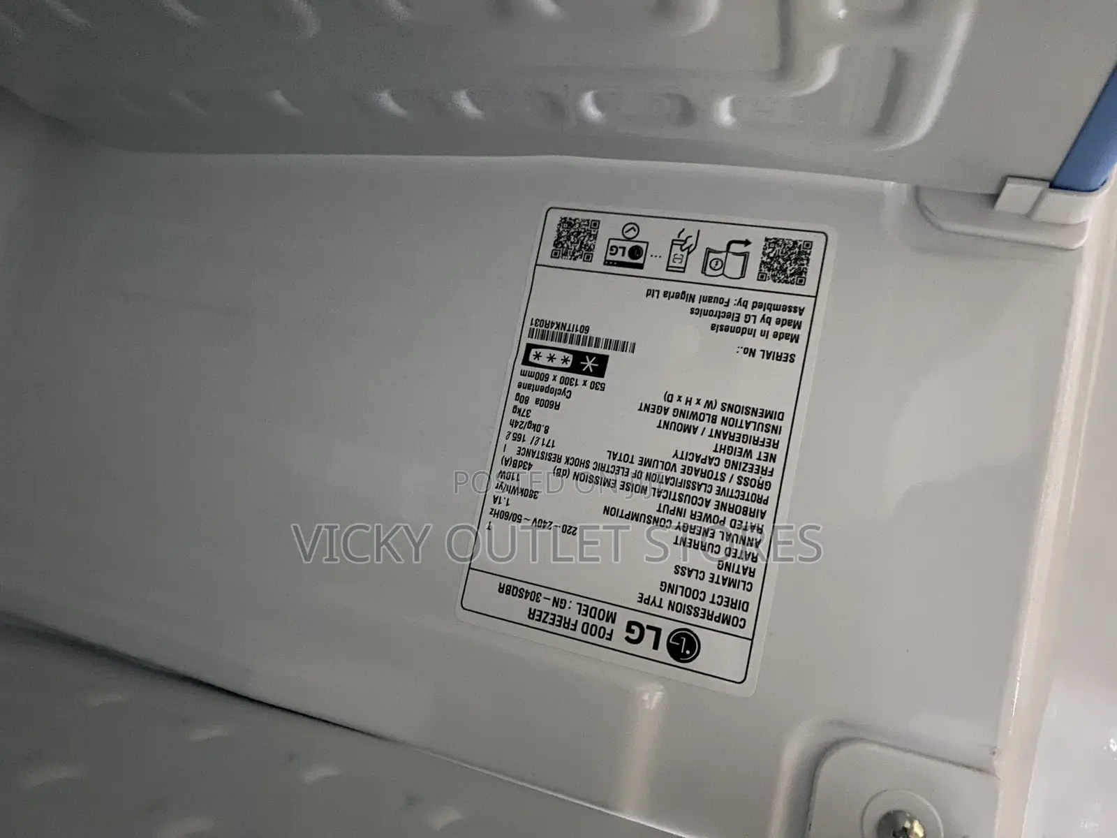 Lg 304 Upright Freezer