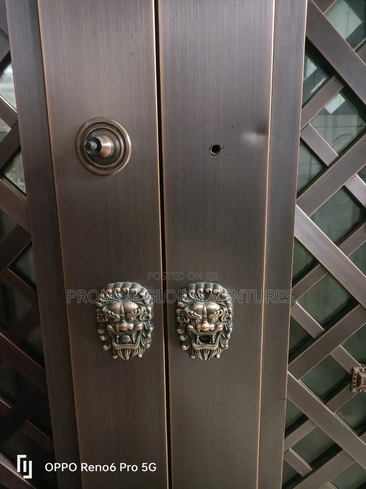 Rose Copper Glass Door