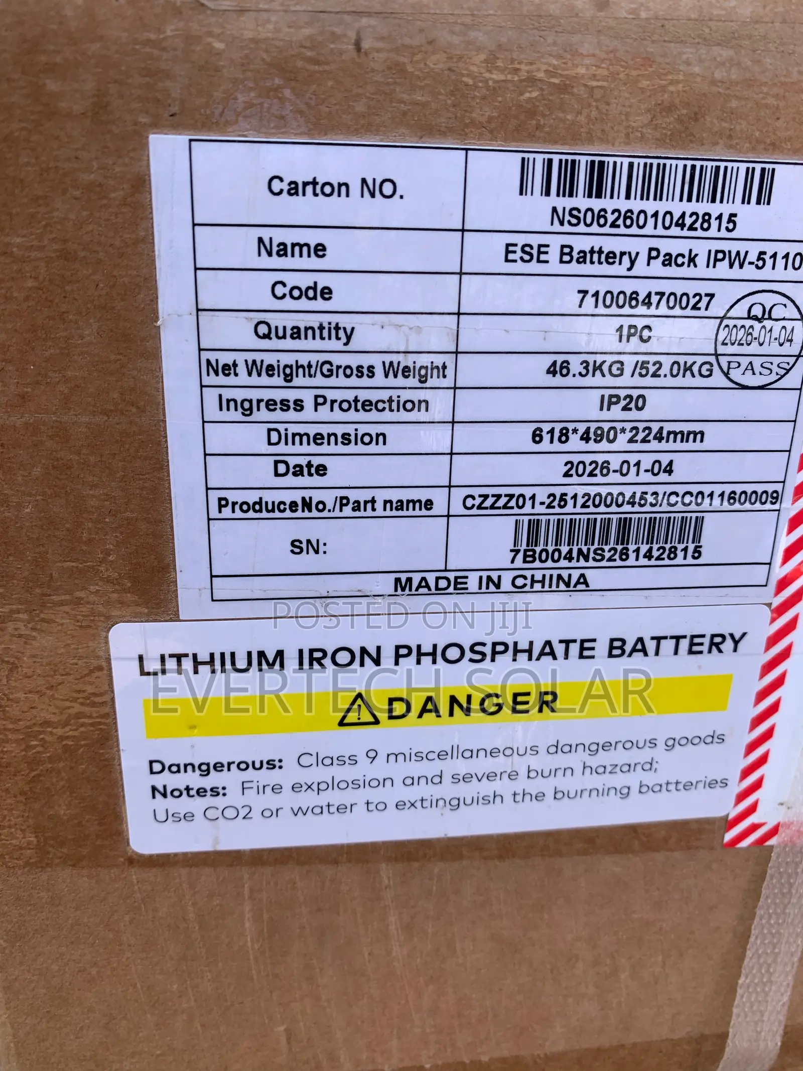 5kwhs 48v Itel Lithium Ion Battery Available in Stock