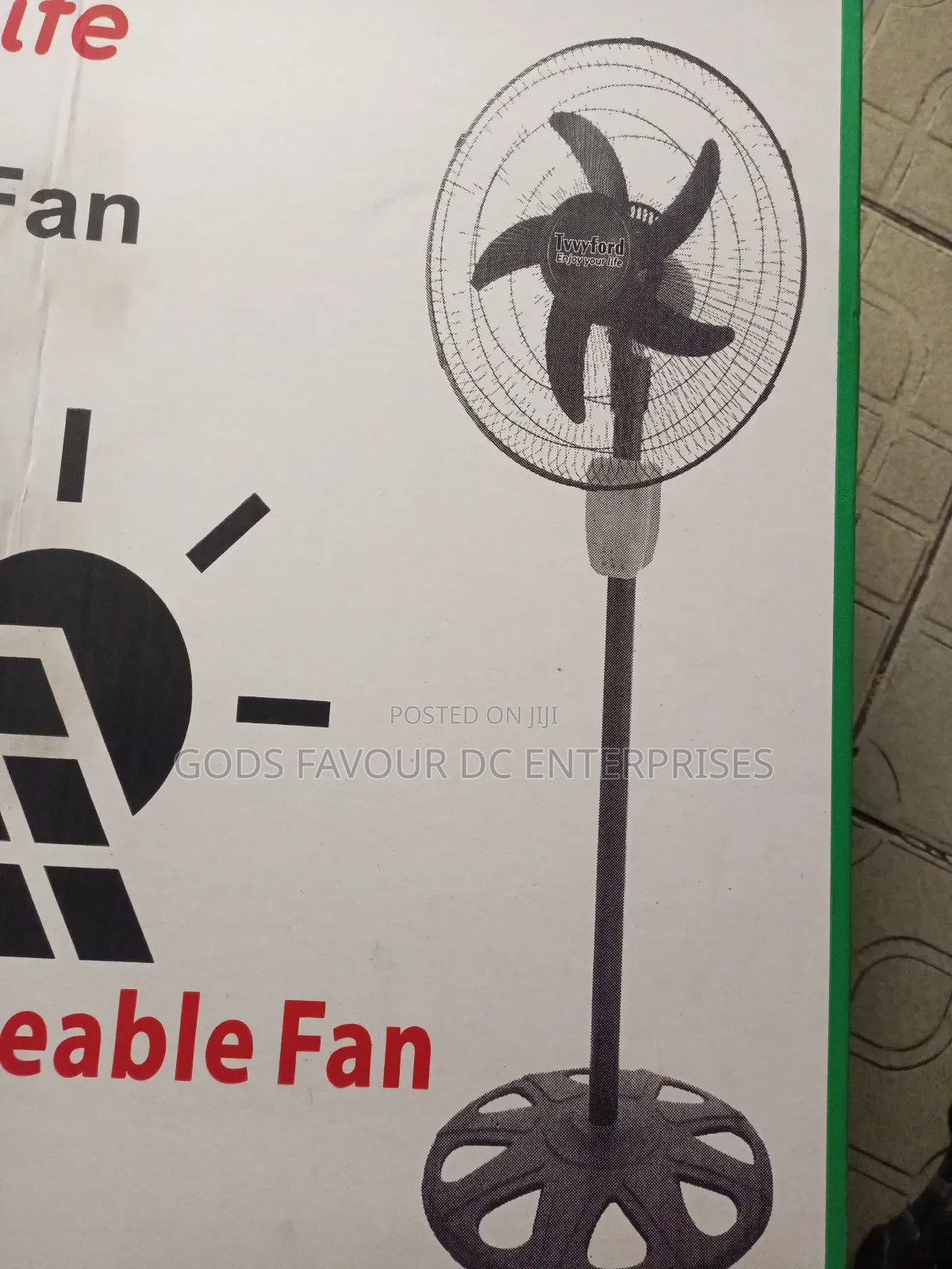 18 Inch Rechargeable Fan With Sola Panel