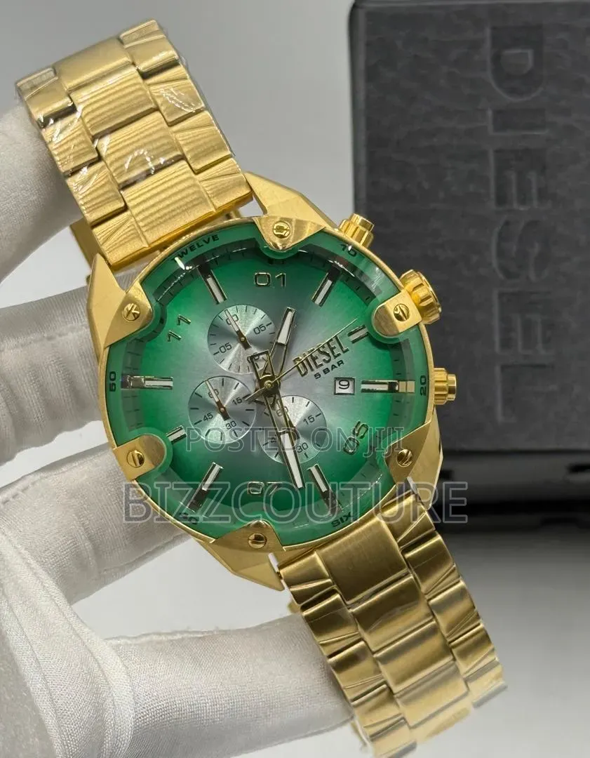 Original Diesel Bamf Chronograph Gold-Tone Watch Available in Store