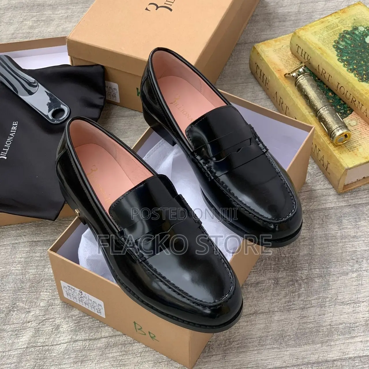 Original Billionaire Patent Loafers Shoes