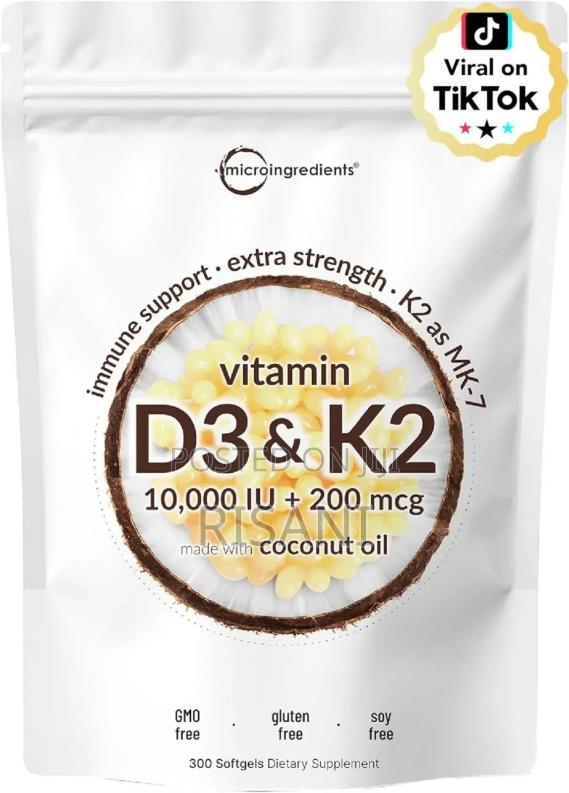 Vitamin D3+ 2 in 1 Formula Enrich With Coconut Oil 300 Soft Gels