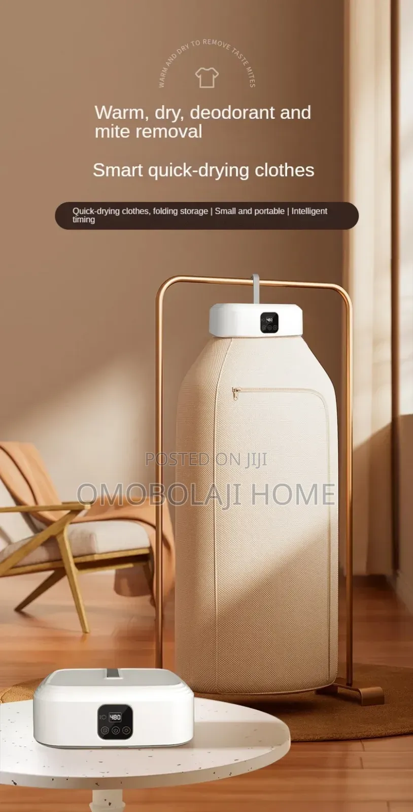 Foldable Clothes Dryer – Portable Electric Drying Rack for Apartments