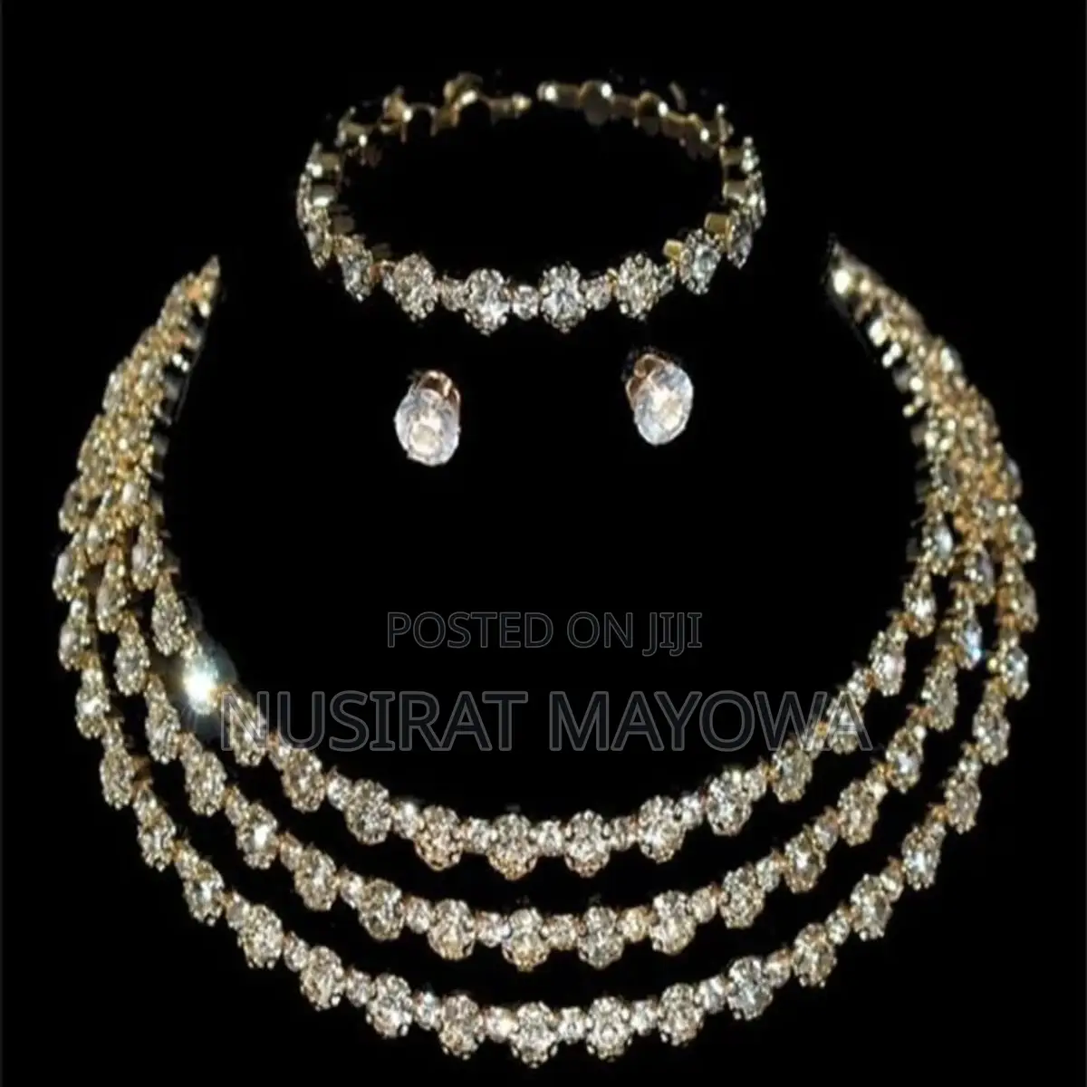 Luxury Iced Crystal Jewelry Set