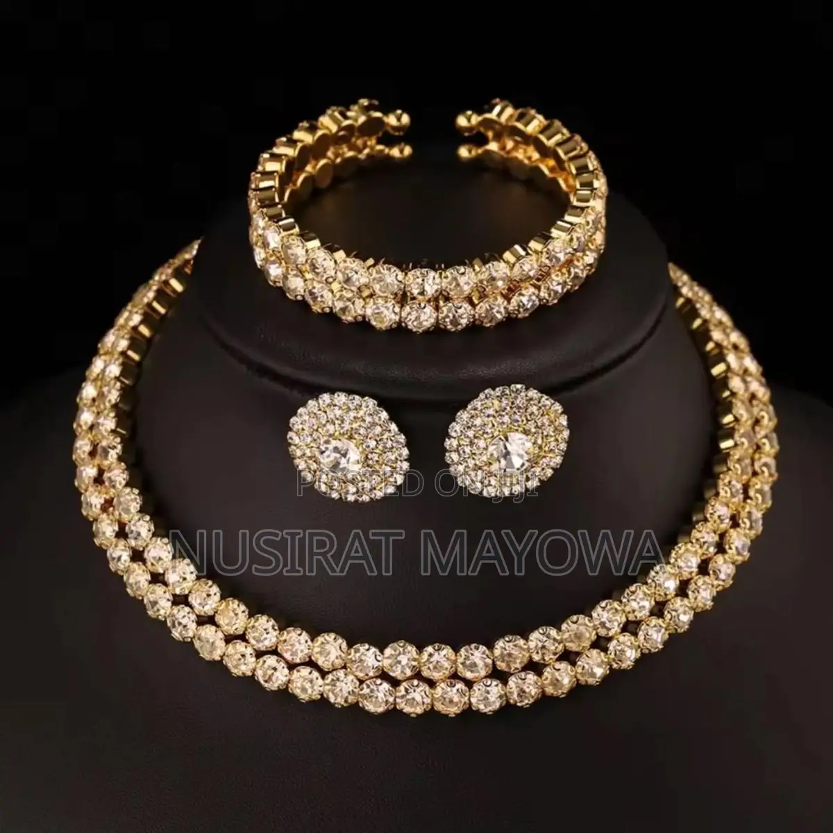 Luxury Iced Crystal Jewelry Set