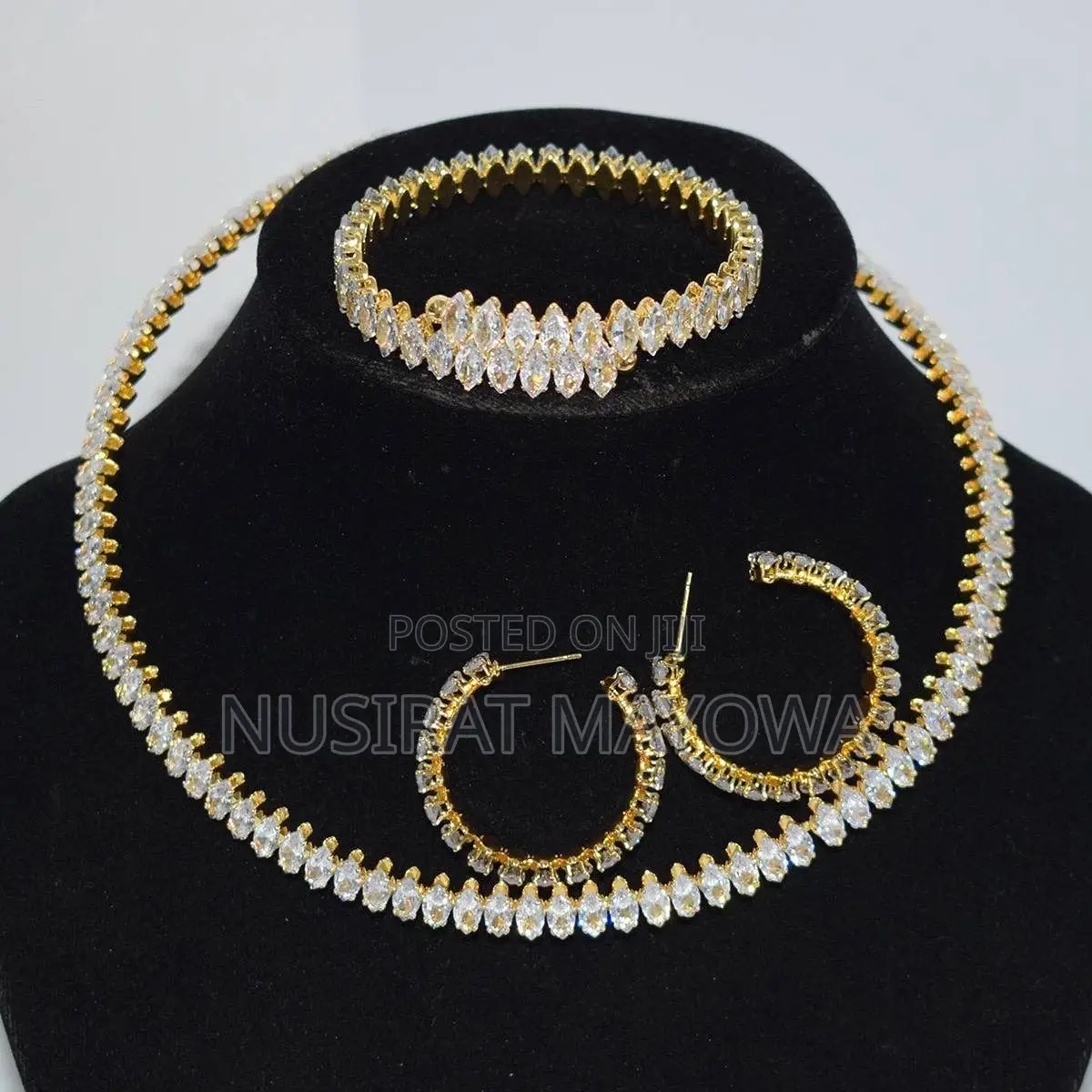 Luxury Iced Crystal Jewelry Set