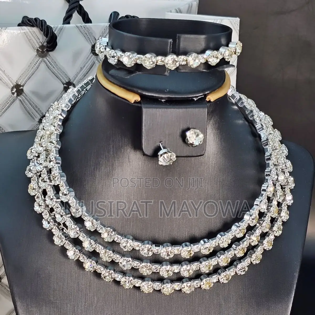 Luxury Iced Crystal Jewelry Set