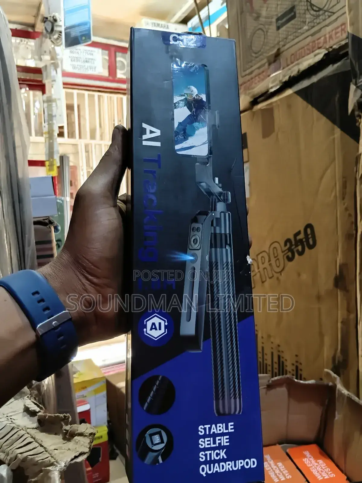 C12 Ai Smart Face Tracking 360° Tripod Stand Selfie Stick