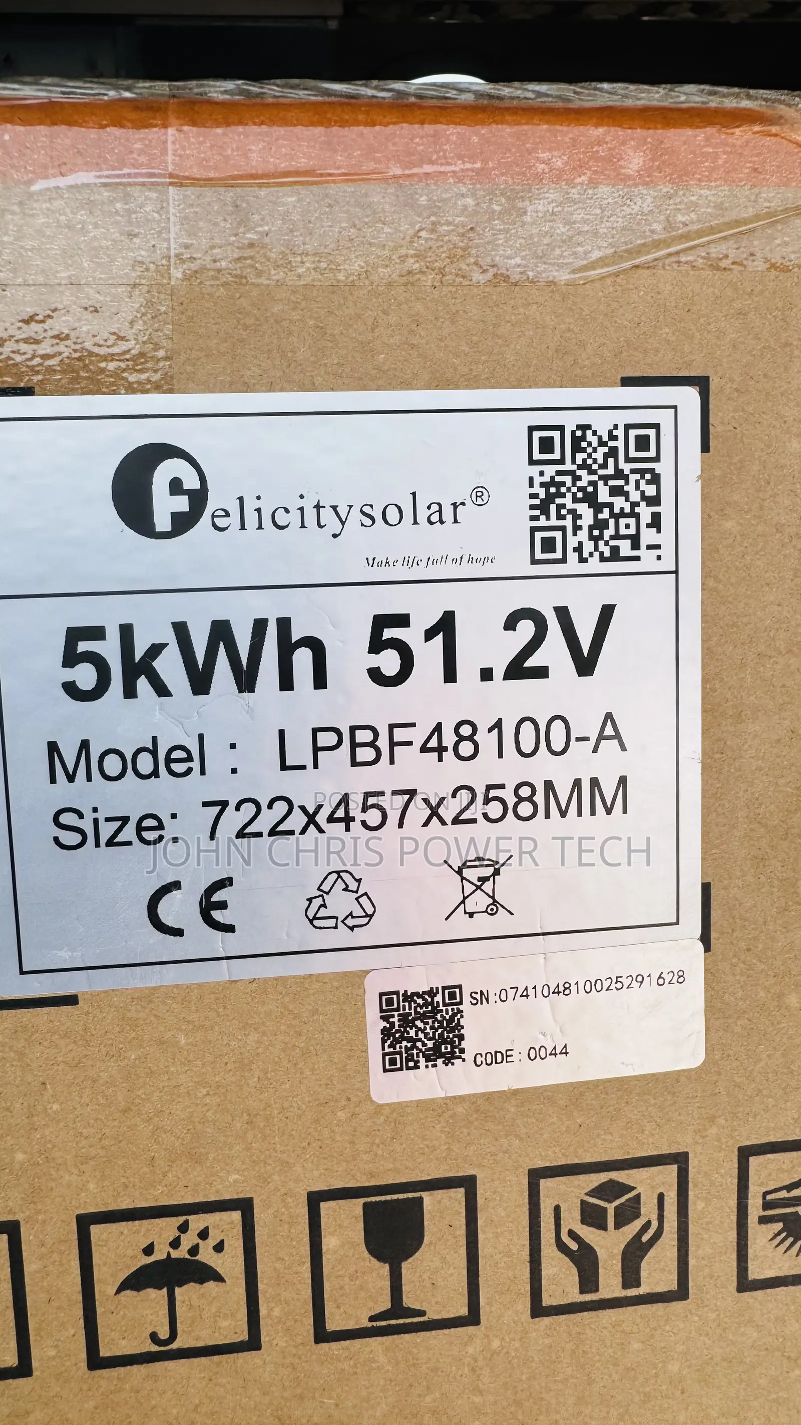 5kwh 51.2v Felicity LPBF Lithium Battery