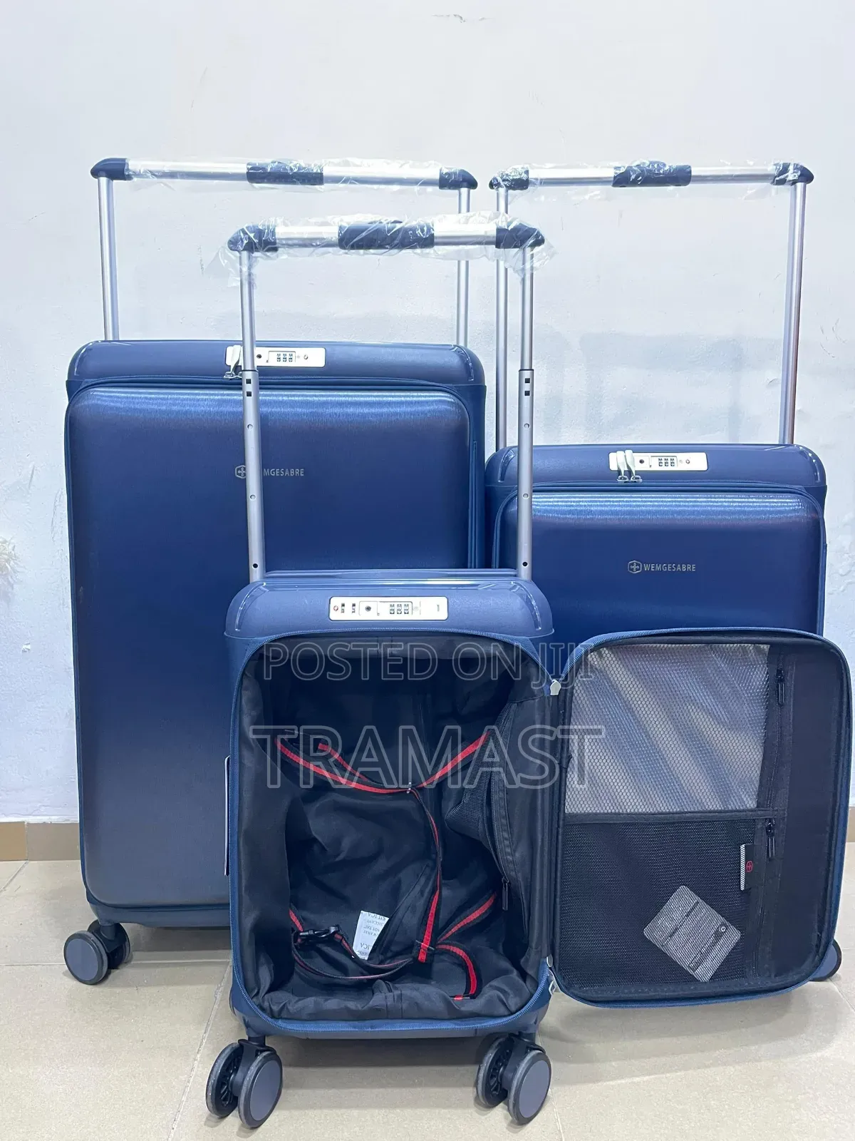 Luxury Travel Luggage – Navy Blue (Tsa Lock)