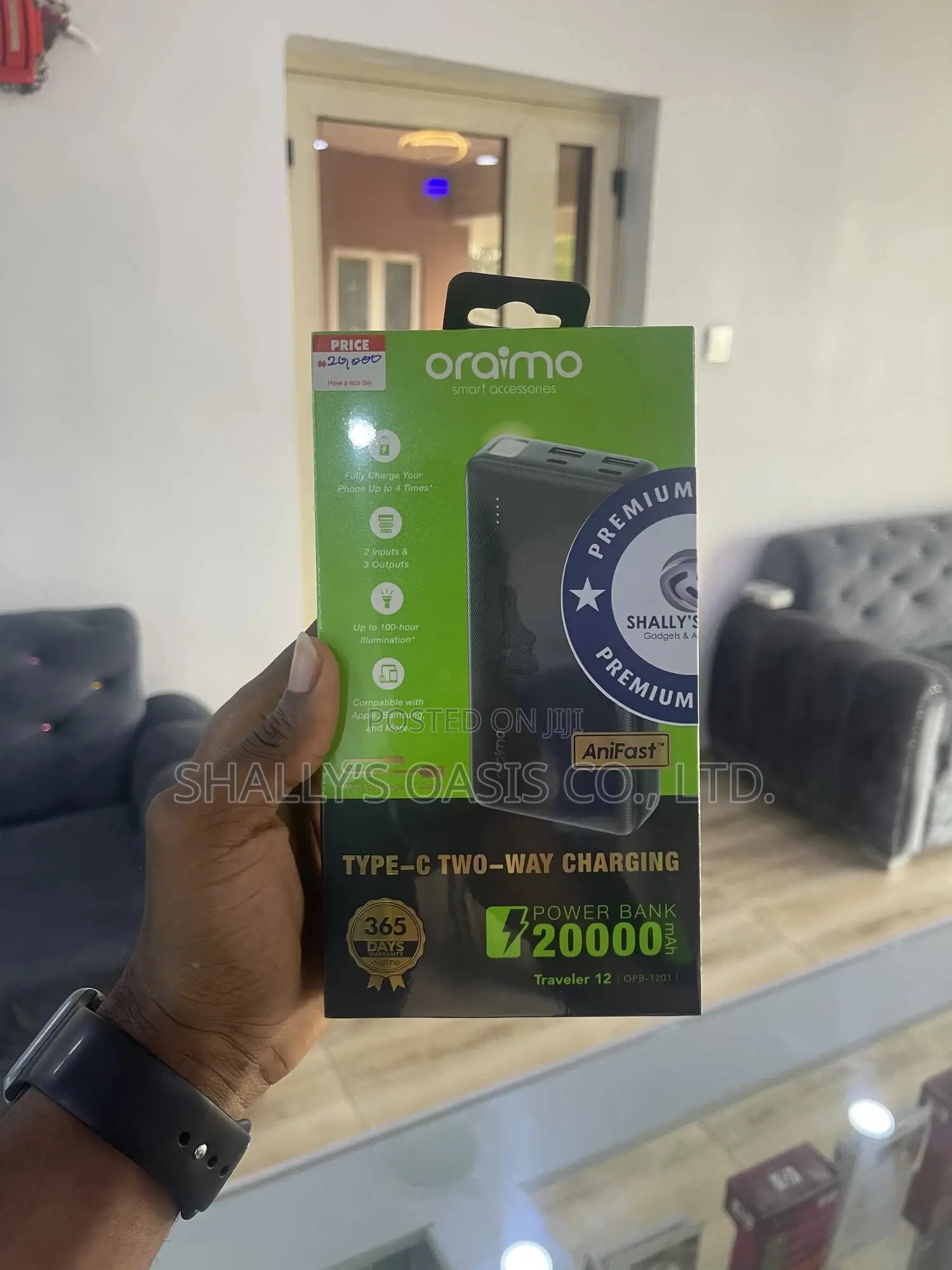 Oraimo Traveler 12 Opb-1201 Power Bank – Fast Charge, High Capacity