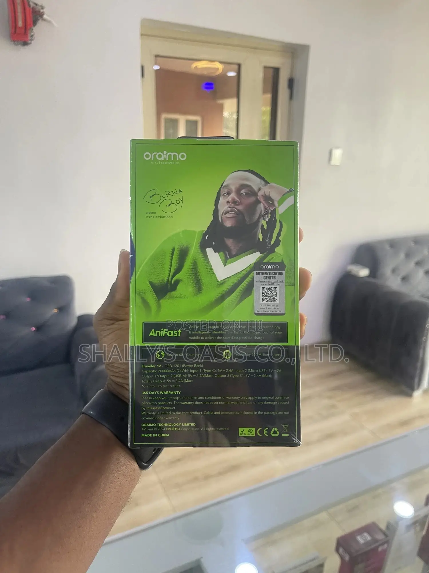 Oraimo Traveler 12 Opb-1201 Power Bank – Fast Charge, High Capacity