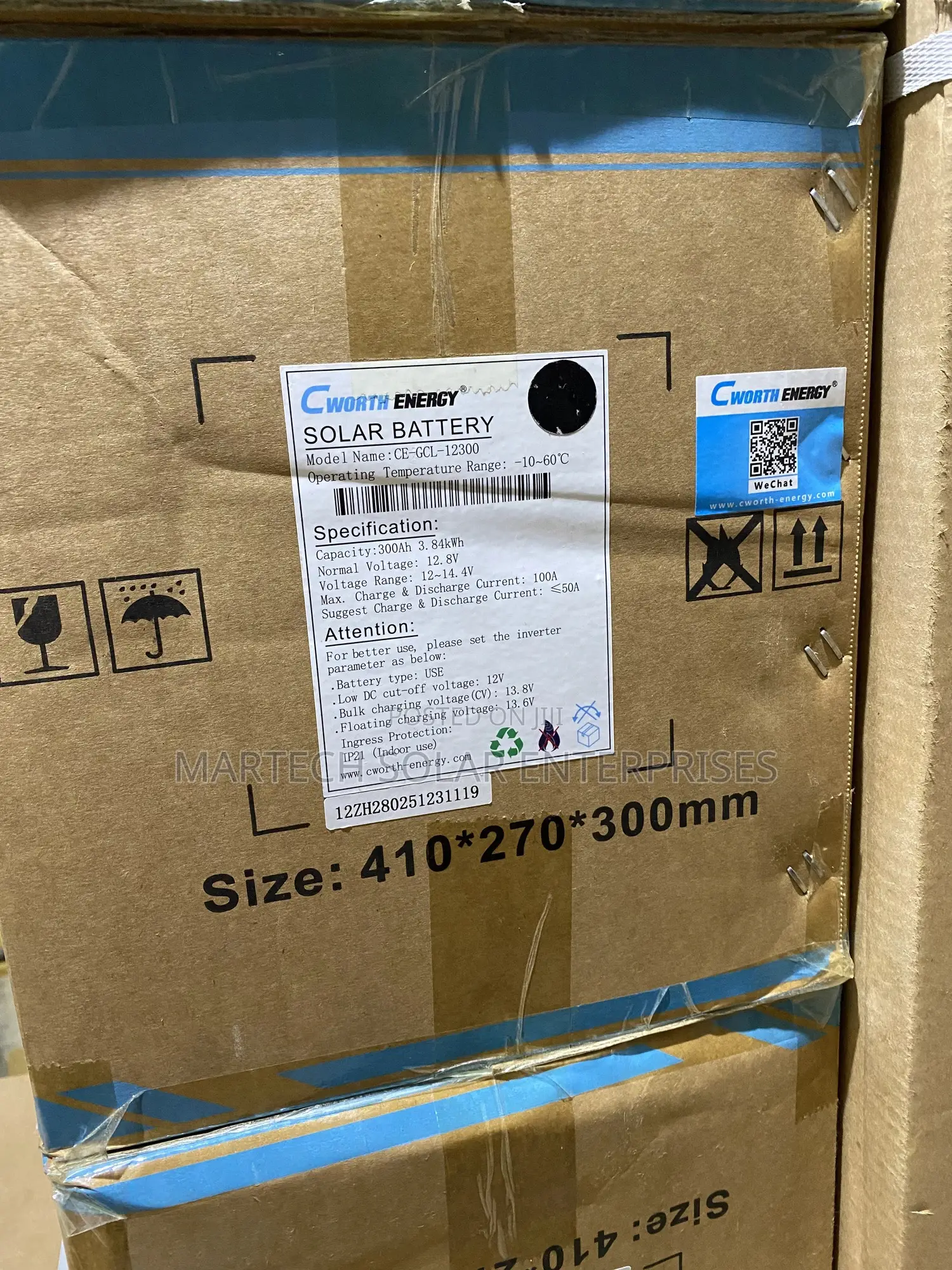 3.8kwh Cworth Solar Lithium Battery 12v Wall Mount