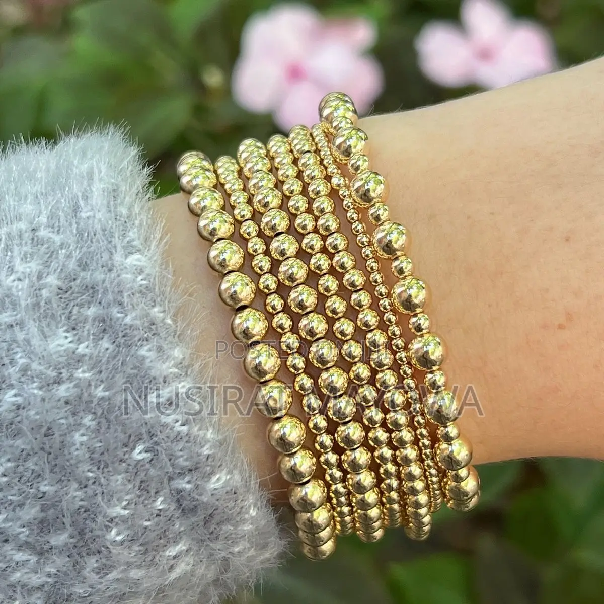 Beaded Gold Bracelet