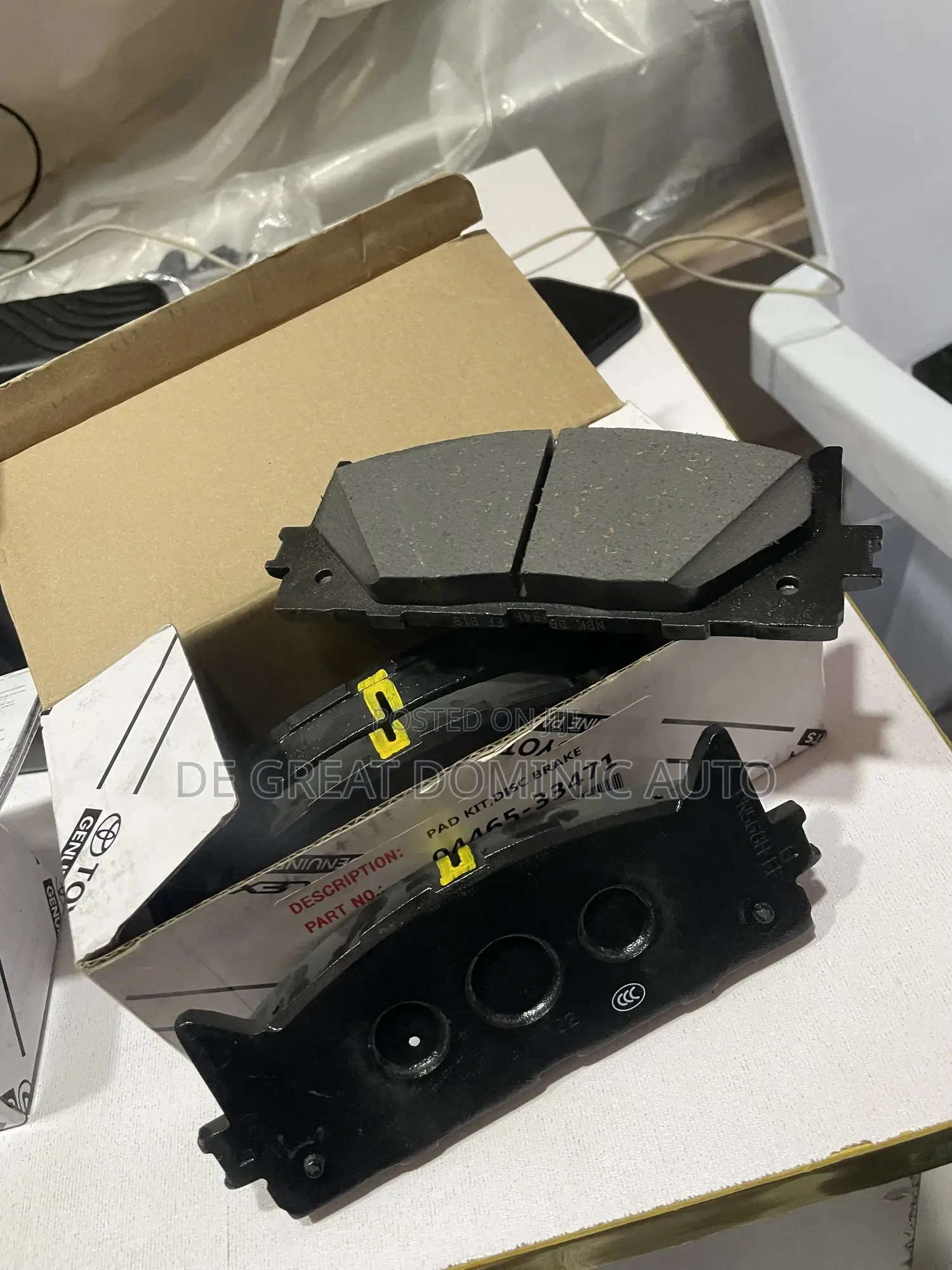 Original Front and Back Brake Pads for Toyota Camry/Es350
