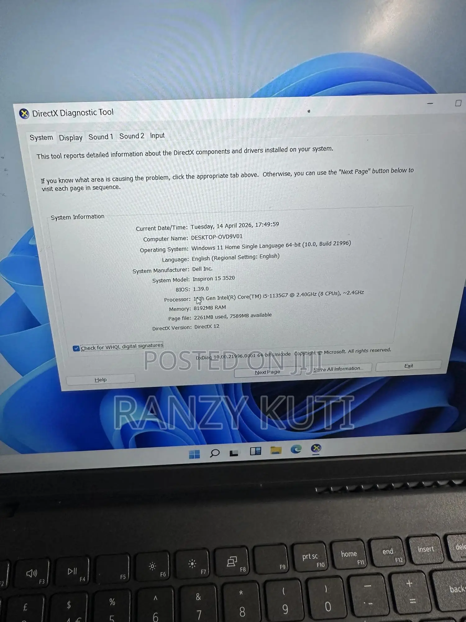 Laptop Dell Inspiron 15 3521 8GB Intel Core i5 SSD 256GB