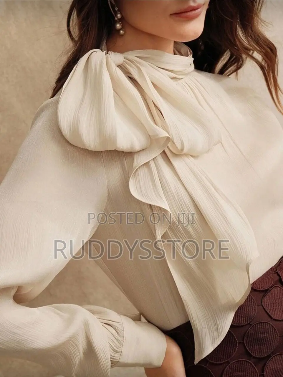 Sleeved Tie Cuff Chic Blouse