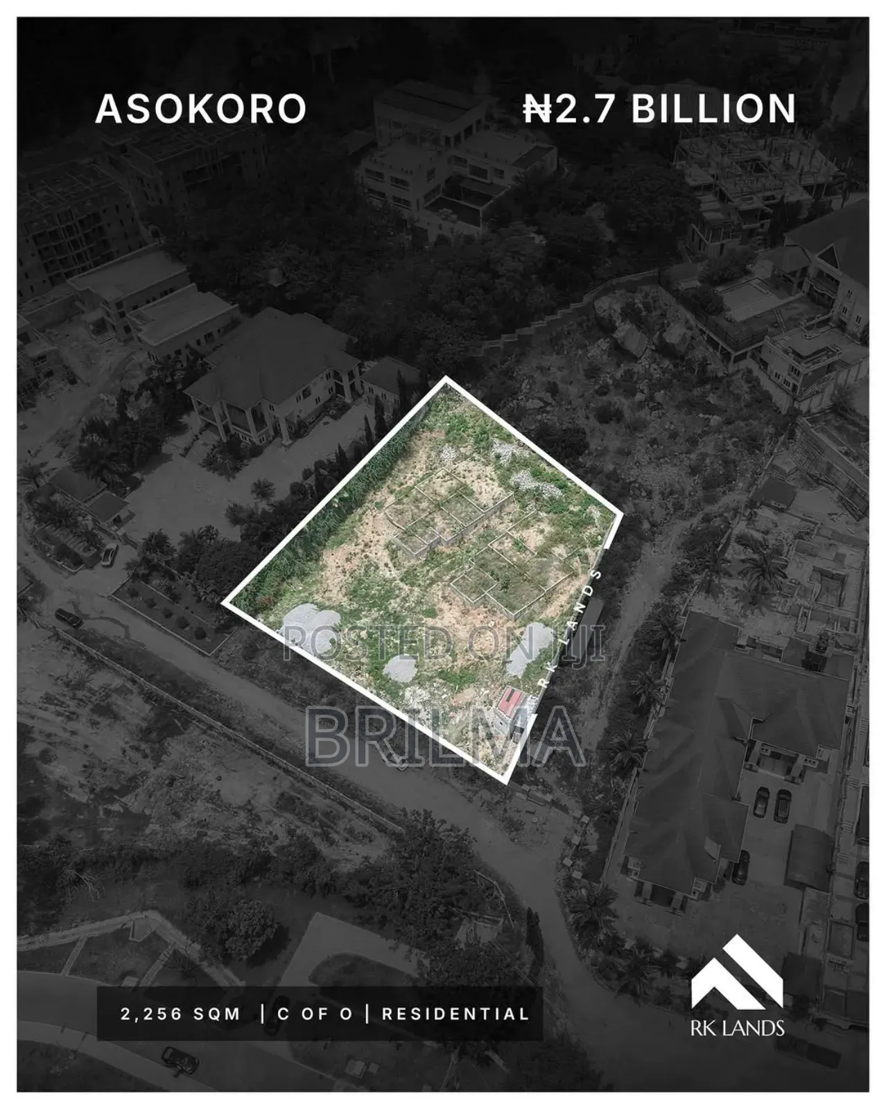 2256 SQM Land in Asokoro for Sale