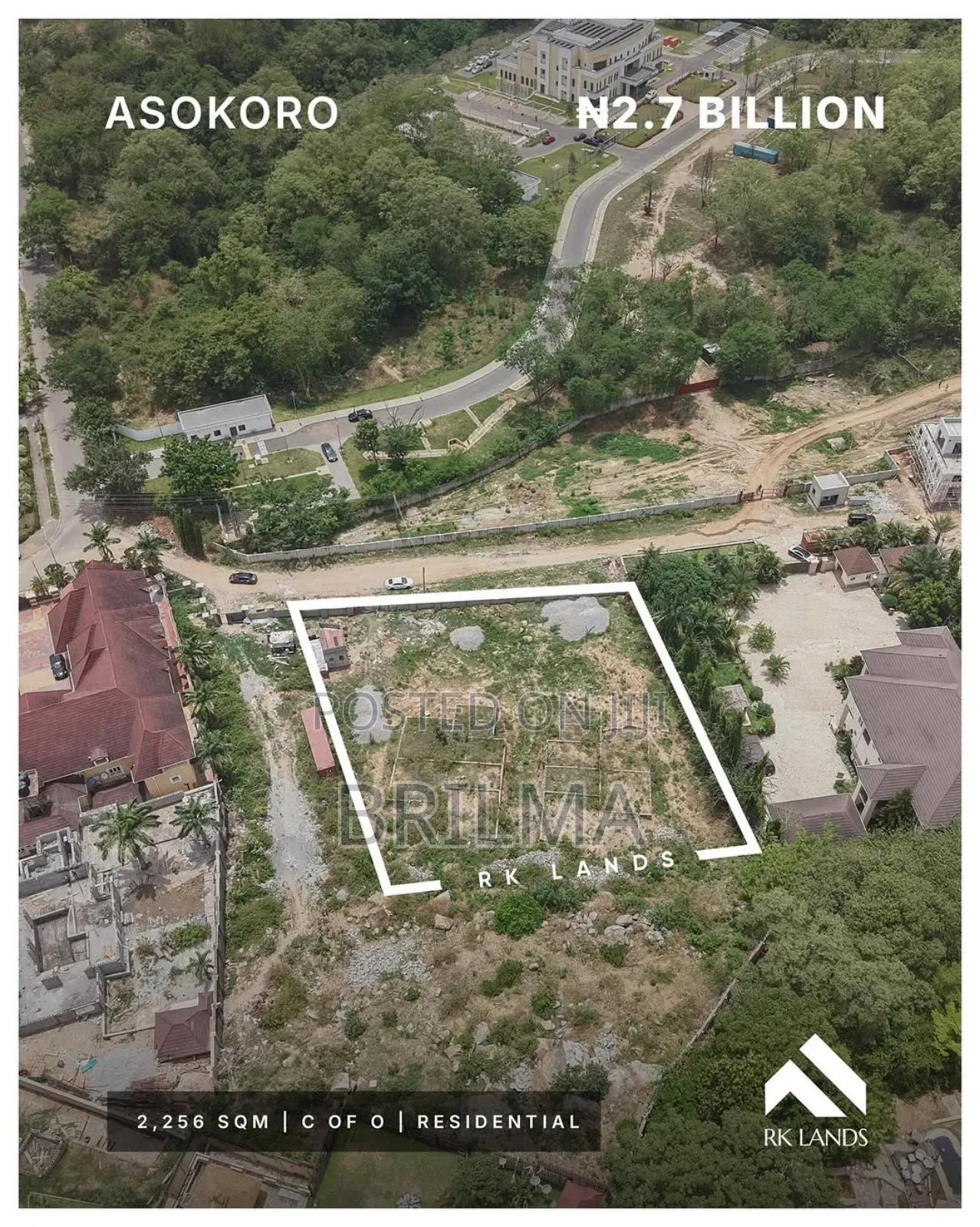 2256 SQM Land in Asokoro for Sale