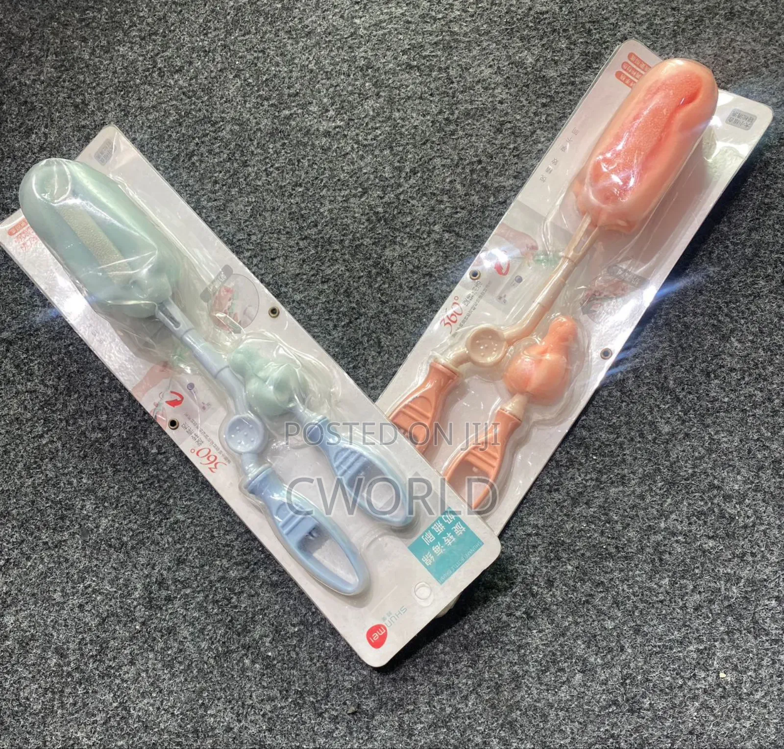 Rotating Baby Bottle Cleaning Brush Set