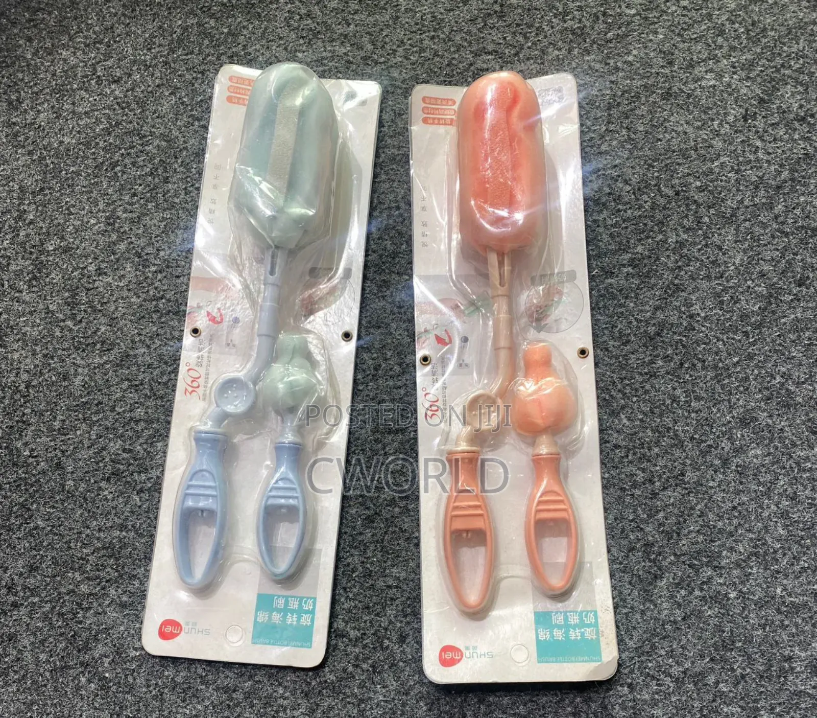 Rotating Baby Bottle Cleaning Brush Set