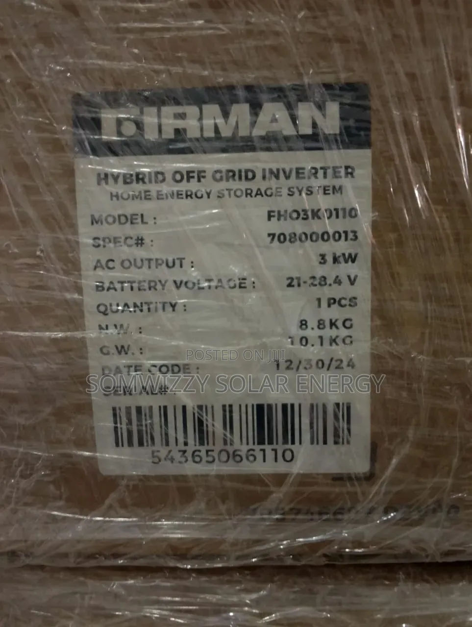 3kva Firman Hybrid Inverter 24v